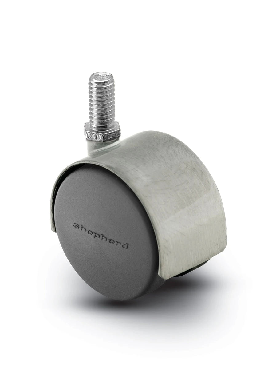 PPA50828SC - Pacer Hooded Stem Caster - 50mm Diameter - 1/4" x 5/8" Threaded Stem - 75 lbs Capacity - Nylon Wheels shepherd