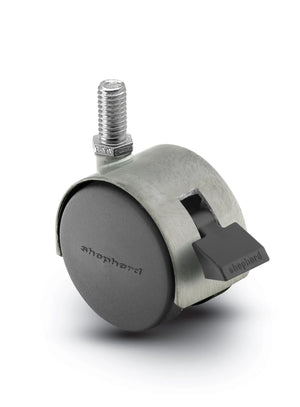 Shepherd PPA50507SC-B 50mm Dual Nylon Wheel Caster with Brake – 75 lb