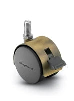 PPA50828WA-B - Pacer Hooded Caster w/Brake - 50mm Diameter - 1/4" x 5/8" Threaded Stem - 75 lbs Capacity - Nylon Wheels shepherd