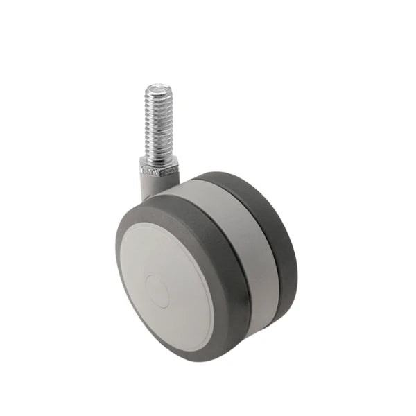 Faultless Medical 2.95" Thermoplastic Elastomer Swivel Caster - 3/8"-16 x 1" Threaded Stem, 165 lbs Capacity | SKU: PSF75634GR Faultless