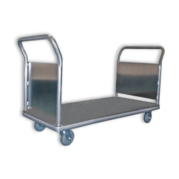 B&P Manufacturing Carpeted Deck Platform Truck with Full Protective Bumper | 30" x 72" | Heavy-Duty Luggage Handler for Efficient Transport | Model PT-3072S-165-165-850-C-310 BP MFG