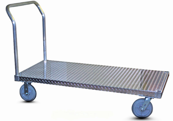 USA-Made Durable Flatbed Cart - 24x42 Diamond Plate - 2,000lb Capacity BP MFG