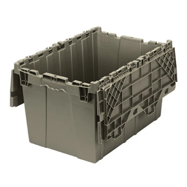 Quantum QDC2115-12 Stackable Attached Lid Container Gray 12.5 Gallon Quantum