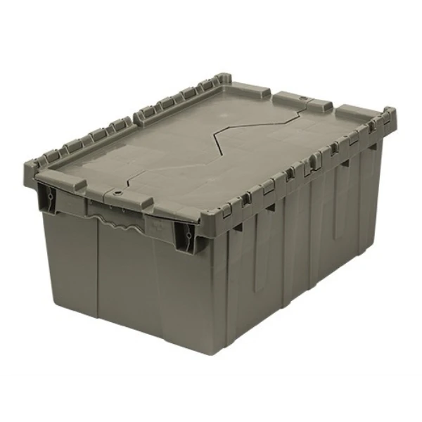 QDC2115-9 Attached Top Container - 9.5 Gallon Stackable Storage Bin with Hinged Lid Quantum