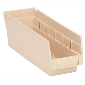 QSB101 Bulk 36 PC-Economy Plastic Shelf Bin - Durable Polypropylene Storage Container Quantum