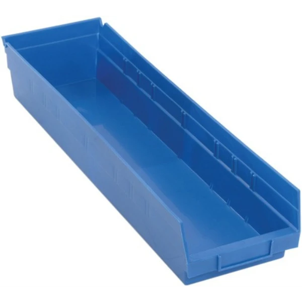 QSB106 Bulk 8 PC-Economy Shelf Bin - Tough Polypropylene Storage Quantum