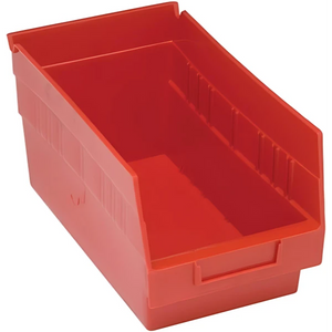 QSB202 Bulk 30 PC-6" Shelf Bin - Durable Polypropylene Storage Container Quantum