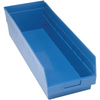 QSB214 6 PC-6" Shelf Bin - Strong Polypropylene Storage Container for Racks and Shelving Units Quantum