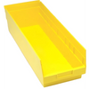 QSB214 6 PC-6" Shelf Bin - Strong Polypropylene Storage Container for Racks and Shelving Units Quantum