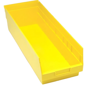 QSB214 6 PC-6" Shelf Bin - Strong Polypropylene Storage Container for Racks and Shelving Units Quantum