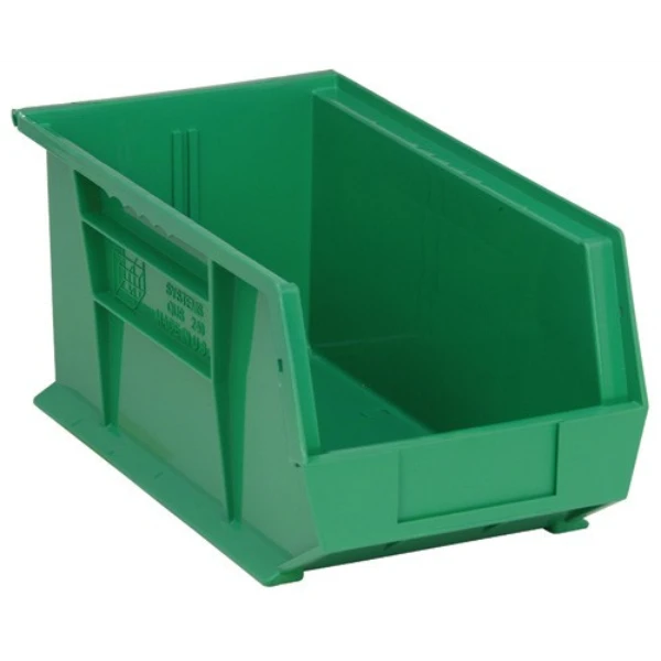 QUS240 12 PC-Ultra Stack and Hang Bin Durable Polypropylene Storage Container Quantum
