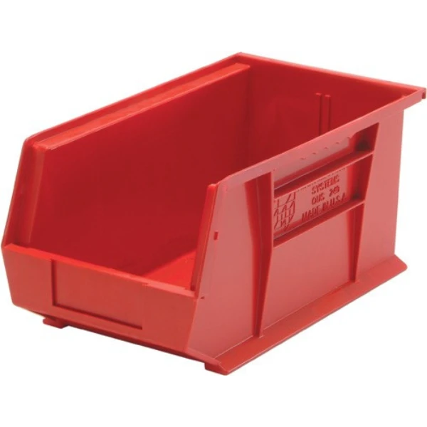 QUS240 12 PC-Ultra Stack and Hang Bin Durable Polypropylene Storage Container Quantum