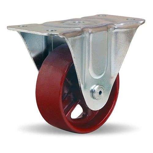 Hamilton R-224-M Rigid Caster - 4x1.5 Inch Metal Wheel, 375 lbs Load Capacity, 7/16" Plain Bore - Durable Industrial Caster Hamilton