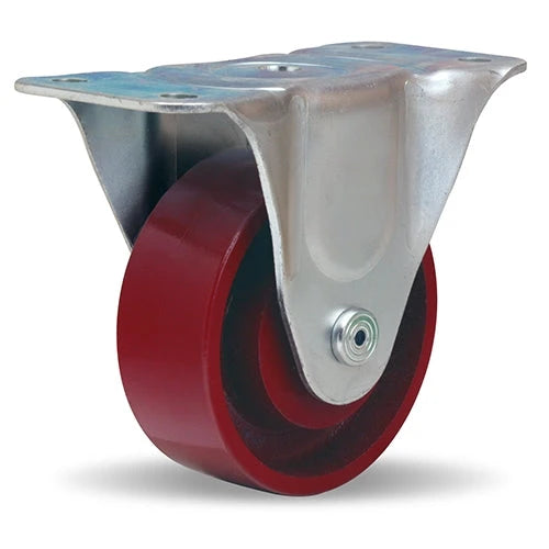 Hamilton R-224-MH Rigid Caster - 4 Inch Metal Wheel, 375 lbs Load Capacity, 1/2" Straight Roller Bearing - Durable Industrial Caster Hamilton