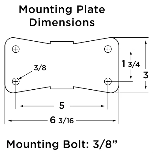 Hamilton R-224-MH Rigid Caster - 4 Inch Metal Wheel, 375 lbs Load Capacity, 1/2" Straight Roller Bearing - Durable Industrial Caster Hamilton