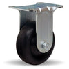 Hamilton R-303-1/2-F Rigid Caster, 140 lbs Load Capacity, 3.5-inch Flexonite Rubber Wheel, 1/2-inch Oilless Sleeve Bearing - General Utility Hamilton