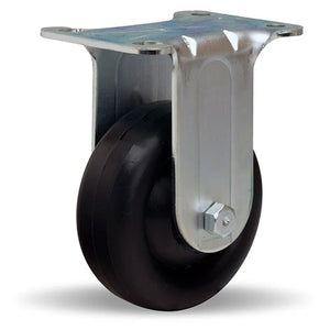 Hamilton R-303-1/2-F Rigid Caster, 140 lbs Load Capacity, 3.5-inch Flexonite Rubber Wheel, 1/2-inch Oilless Sleeve Bearing - General Utility Hamilton