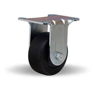 Hamilton R-331-E Rigid Caster - 3 Inch Ebonite Solid Rubber Wheel, 210 lbs Load Capacity, 1/2 Inch Oilless Sleeve Bearing - General Utility Hamilton