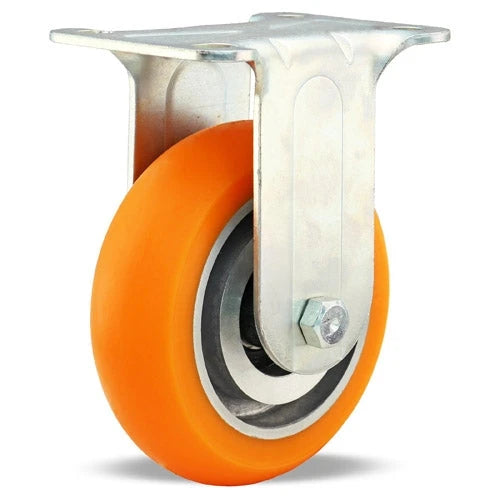 Hamilton R-341-EMB Rigid Caster - 4 Inch Ergo-Tech Donut Tread Polyurethane Wheel, 325 lbs Load Capacity, 3/8 Inch Sealed Precision Bearings Hamilton
