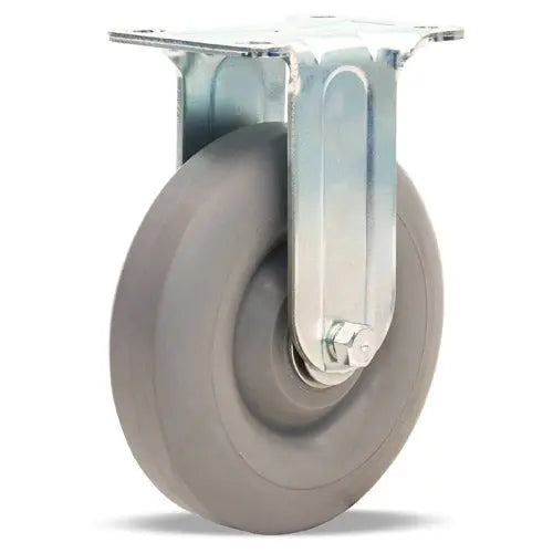 Hamilton R-341-TE Rigid Caster - 4 Inch Versa-Tech Rubber on Polyolefin Wheel, 250 lbs Load Capacity, 1/2 Inch Ball Bearings - General Utility Gray Rubber Caster -  | CasterHQ