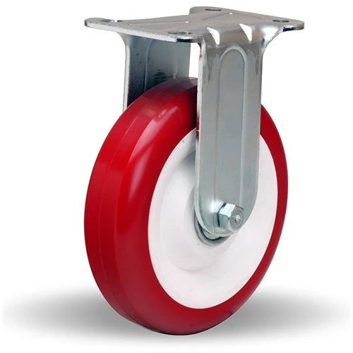 Hamilton R-351-NF Rigid Caster, 325 lbs Load Capacity - 5x1.25 Inch Poly-Tech Polyurethane Wheel on Polypropylene, 3/8 Inch Non-Precision Ball Bearings - General Utility Hamilton