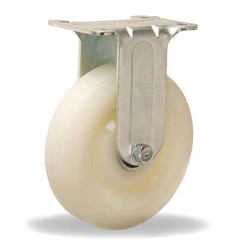 Hamilton R-351-WN Rigid Caster - 325 lbs Load Capacity, 5x1.25 Inch White Nylon Wheel, 3/8 Inch Sealed Ball Bearing - Durable General Utility Caster Hamilton