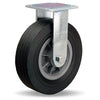 Hamilton Cush-N-Tuf 450 lbs Load Capacity Rigid Caster - 8" x 2 1/2" Ace-Tuf Rubber (75A) on Polypropylene Wheel with 3/4" Ball Bearings - R-4208-AT for Light Duty Hamilton