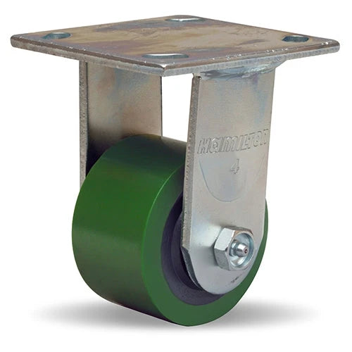 R-523-D Hamilton Standard Duty Rigid Caster - 3 1/4" x 2" Duralast Polyurethane Wheel, 3/4" Straight Roller Bearing Hamilton