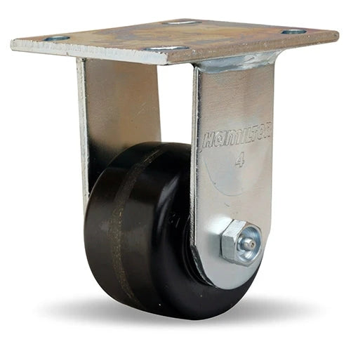 Hamilton R-523-P Standard Duty Rigid Caster - 3 1/4" x 2" Plastex Phenolic Wheel with 3/4" Straight Roller Bearing for Industrial & Commercial Use Hamilton