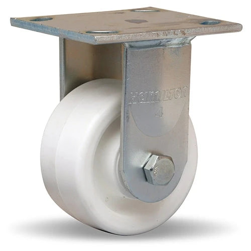 R-524-AZ Hamilton Rigid Caster - 4x2" Aqualite Polyolefin Wheel with 3/4" Delrin Bearing - Durable & Versatile for Indoor/Outdoor Use Hamilton