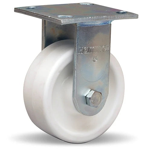 Hamilton R-525-AZ Rigid Caster - 5x2 Inch Aqualite Polyolefin Wheel, 3/4" Delrin Bearing | Durable Industrial & Commercial Caster Hamilton