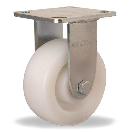 Hamilton R-525-WNB Rigid Caster - 5" x 2" White Nylon Wheel with 1/2" Sealed Precision Bearings Hamilton