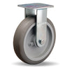Hamilton R-528-TE Rigid Caster - 8" x 2" Versa-Tech Rubber Wheel, Polyolefin Core, Standard Duty for Industrial Use Hamilton