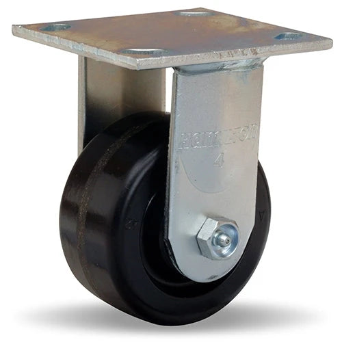 Hamilton Standard Duty Rigid Caster - 4x2" Plastex Phenolic Wheel with 3/4" Straight Roller Bearing - R-52K-4P Hamilton