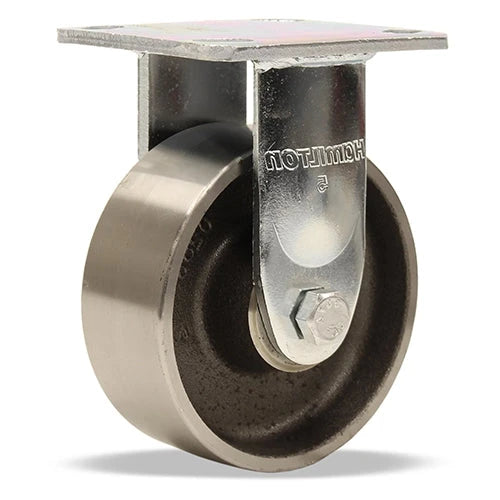 Hamilton R-52K-5FSB Standard Duty Rigid Caster - 5" x 2" Forged Steel Wheel with 1/2" Sealed Precision Ball Bearings - High Load Capacity & Durability Hamilton
