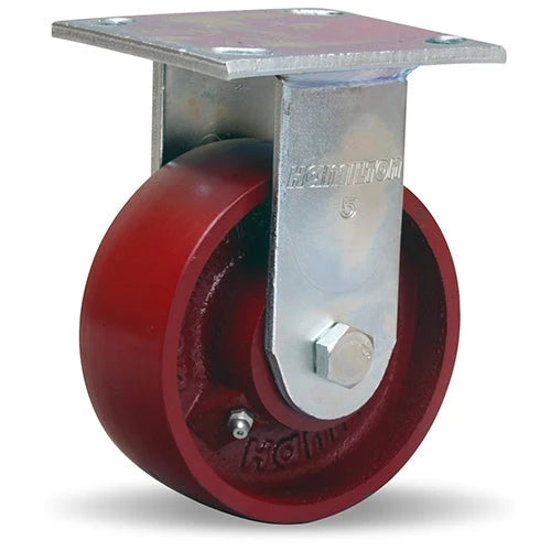 Hamilton R-52K-5MB Standard Duty Rigid Caster with 5" x 2" Metal Wheel & 1/2" Sealed Precision Ball Bearing Hamilton