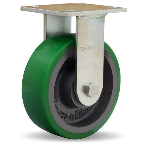 Durable R-52K-6DB Hamilton Standard Duty Rigid Caster - 6" x 2" Duralast Polyurethane Wheel on Cast Iron Core Hamilton