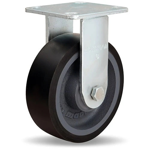 R-52K-6DB70 Hamilton Standard Duty Rigid Caster - 6"x2" Duralast XC Polyurethane on Cast Iron Wheel, 1/2" Sealed Precision Ball Bearings Hamilton