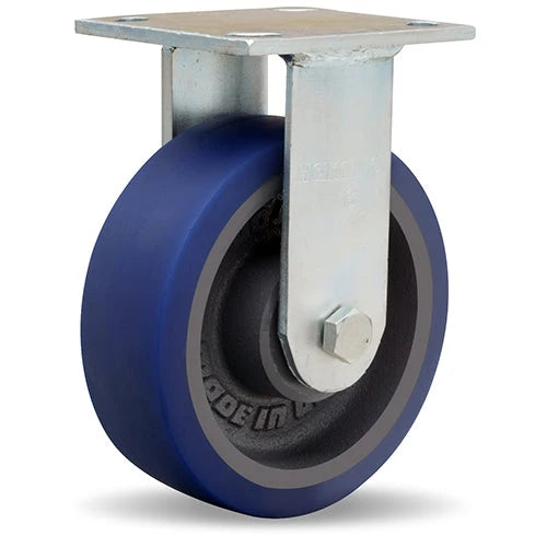 R-52K-6SPB Hamilton Standard Duty Rigid Caster | 6" Ergo-Glide Polyurethane on Cast Iron Wheel | Durable and High-Capacity Hamilton