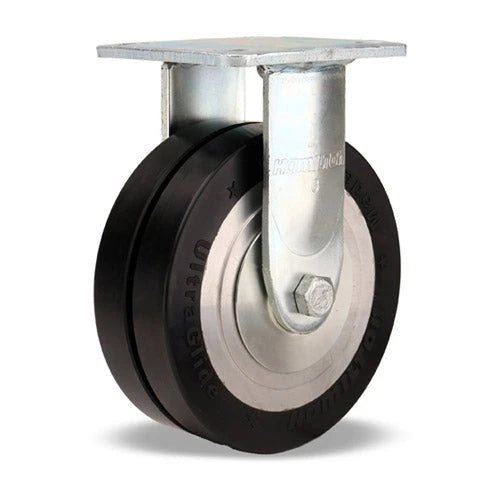R-52K-6SWF70D Hamilton Standard Duty Rigid Caster - 6"x2" UltraGlide Twin Wheel, Aluminum Core, 3/4" Sealed Precision Ball Bearings Hamilton