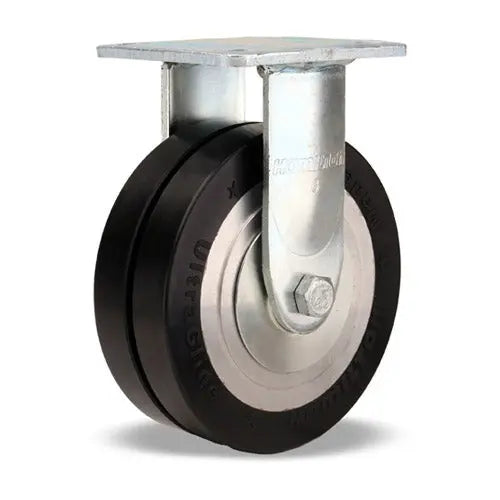 R-52K-6SWF70D Hamilton Standard Duty Rigid Caster - 6"x2" UltraGlide Twin Wheel, Aluminum Core, 3/4" Sealed Precision Ball Bearings -  | CasterHQ