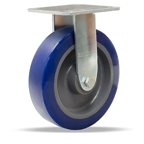 S-52K-8EGB Hamilton Standard Duty Rigid Caster | 8" x 2" Ergo-Glide XT Polyurethane on Cast Iron Wheel | 1/2" Sealed Precision Ball Bearings | Durable Mobility Solution for Heavy-Duty Applications Hamilton