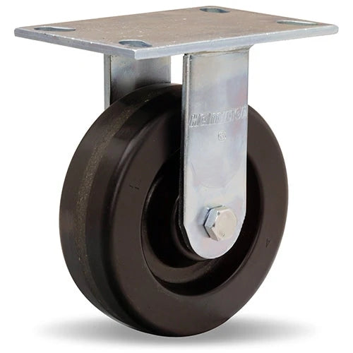 Vanguard Rigid Caster with 6" x 2" Plastex Phenolic Wheel with 3/4" Straight Roller Bearing Hamilton