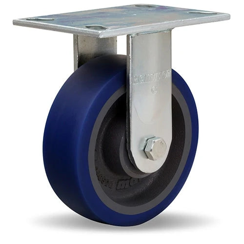 Vanguard Rigid Caster with 6" x 2" Ergo-Glide Polyurethane (85A) on Cast Iron Wheel with 1/2" Sealed Precision Ball Bearings Hamilton