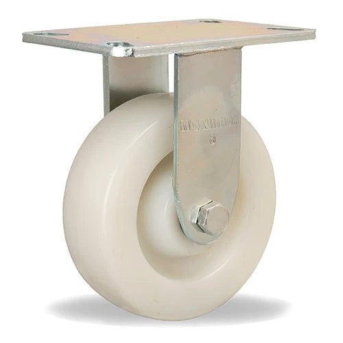 Vanguard Rigid Caster with 6" x 2" White Nylon Wheel with 1/2" Sealed Precision Ball Bearings Hamilton