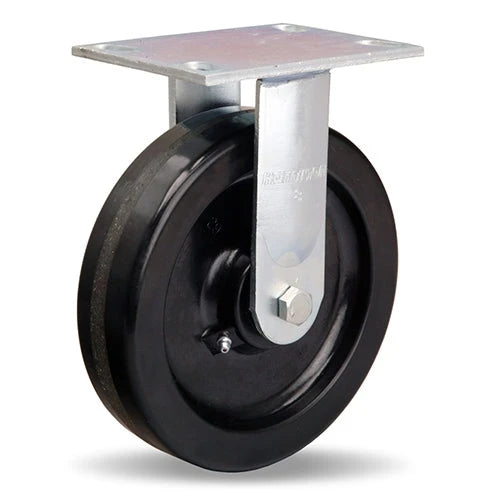 Vanguard Rigid Caster with 8" x 2" Plastex Phenolic Wheel with 3/4" Straight Roller Bearing Hamilton