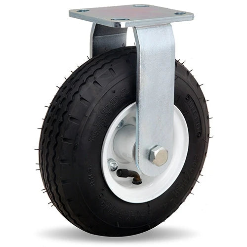 R-7108-PRB Hamilton Cush-N-Aire Rigid Caster - 8" Pneumatic Air-Filled Tire with Zinc Plating & 3/4" Precision Ball Bearing Hamilton
