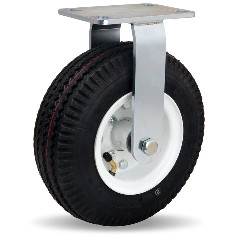 Hamilton R-7111-PRB Cush-N-Aire 10-inch Zinc Plated Rigid Caster with Pneumatic Tire & 3/4" Precision Ball Bearing - Industrial Mobility Solution Hamilton