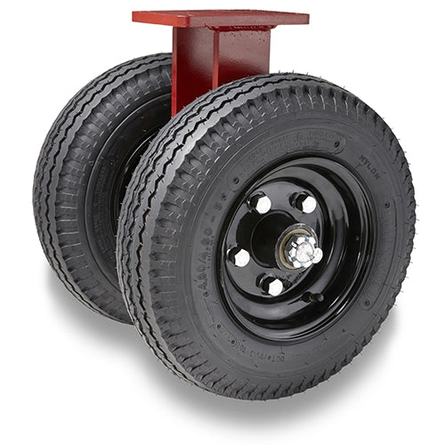 Hamilton Pneumatic Dual-Wheel Rigid Caster with 21" Pneumatic Air-Filled Tire with 1 1/4" Precision Tapered Roller Bearings Hamilton
