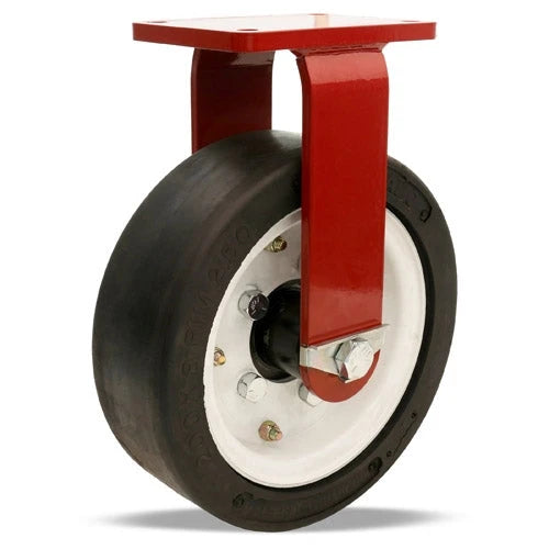 Hamilton 12" Rigid Caster - 1200 lbs Load Capacity - Heavy Duty Solid Pneumatic Tire - 1" Tapered Roller Bearing - Ground Support R-7512-SPRT Hamilton